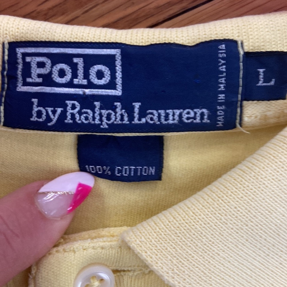 Men’s Polo by Ralph Lauren shirt. Yellow. Size L