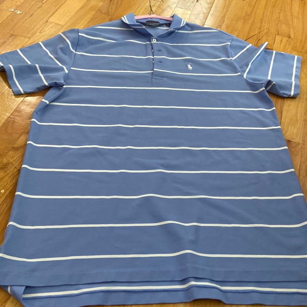 Men’s Ralph Lauren polo shirt. Blue/white. Size XL