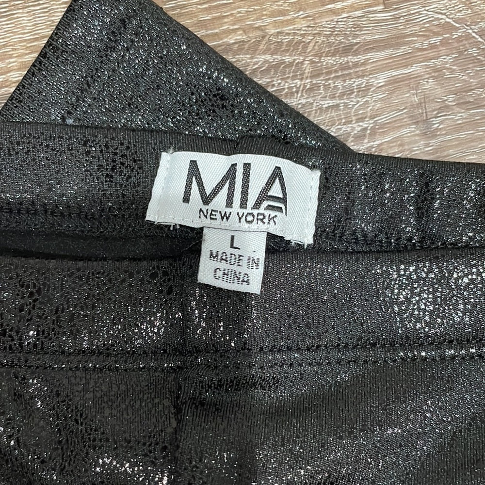 MIA Girl’s Sparkly Black Leggings - L