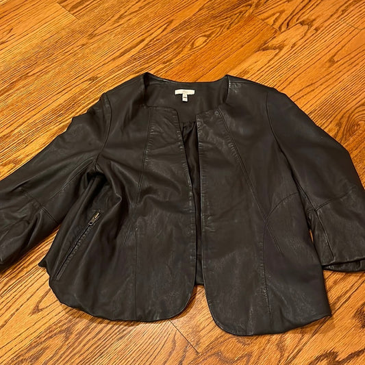 Joie Woman’s Black Leather Jacket Size S