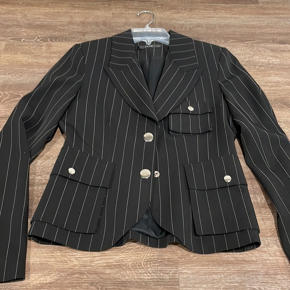 VIEW Women’s Striped Black Blazer - 2