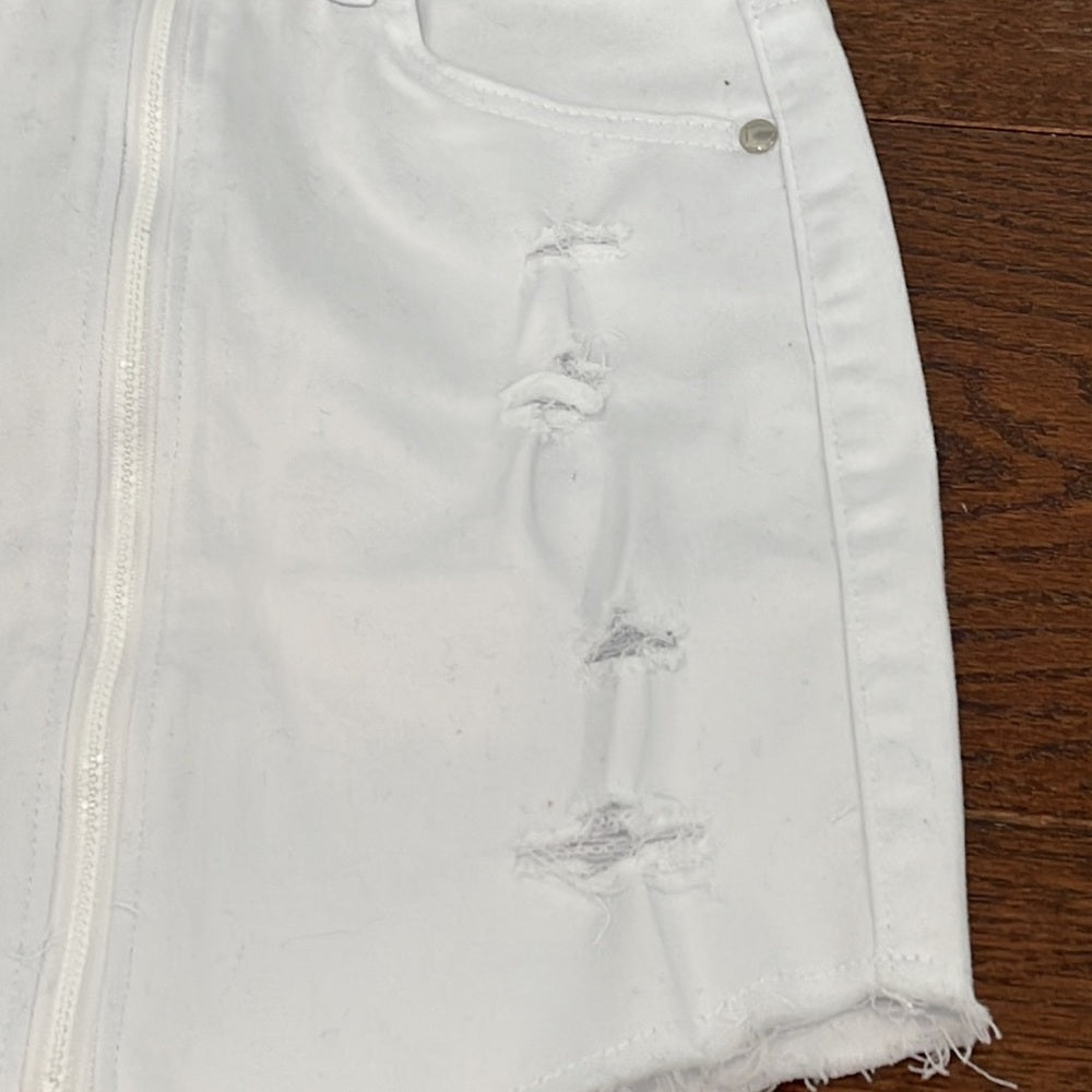 Nwt Pinc Girls White Jeans Skirt Size 12