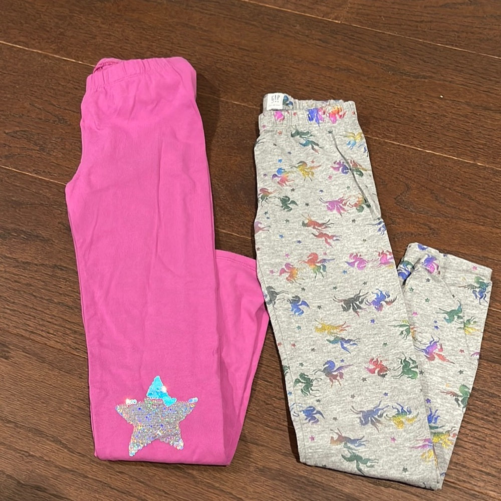 2 Gap Girls Leggings Size Medium 8