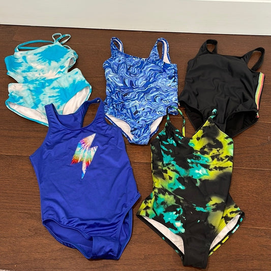 Girls Bundle of One Piece Bathing Suits Size 10