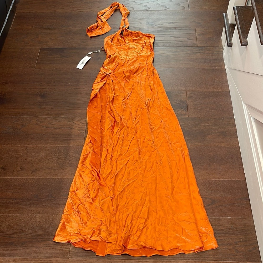 NWT Ronny Kobo Orange Santa Dress Size Small