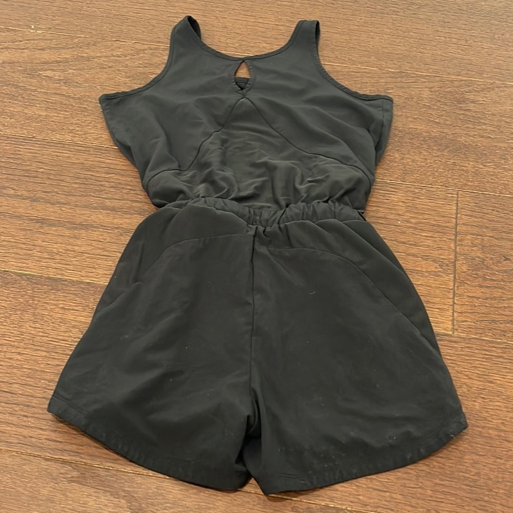 Athleta Girl Black On the Go Romper Size Medium 8-10