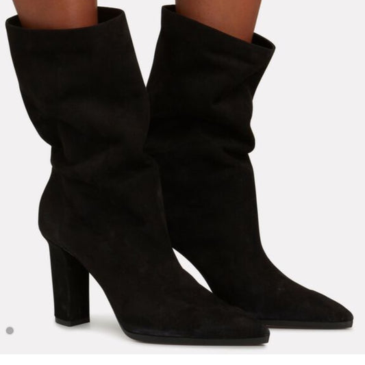 Aquazzura Women’s Black Suede Skyler Bootie Size 37.5/7.5