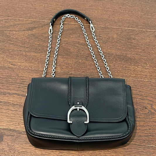 Longchamp Women’s Black Leather Shpulder Bag