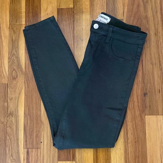 L’AGENCE Women’s Green Faux Leather Skinny Jeans Size 27