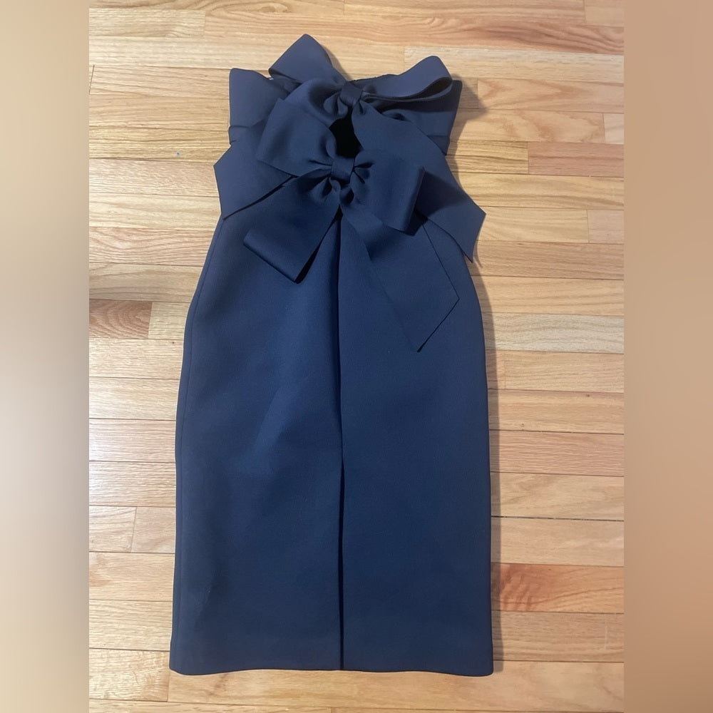 BADGLEY Mischka Navy Strapless Dress Size 0