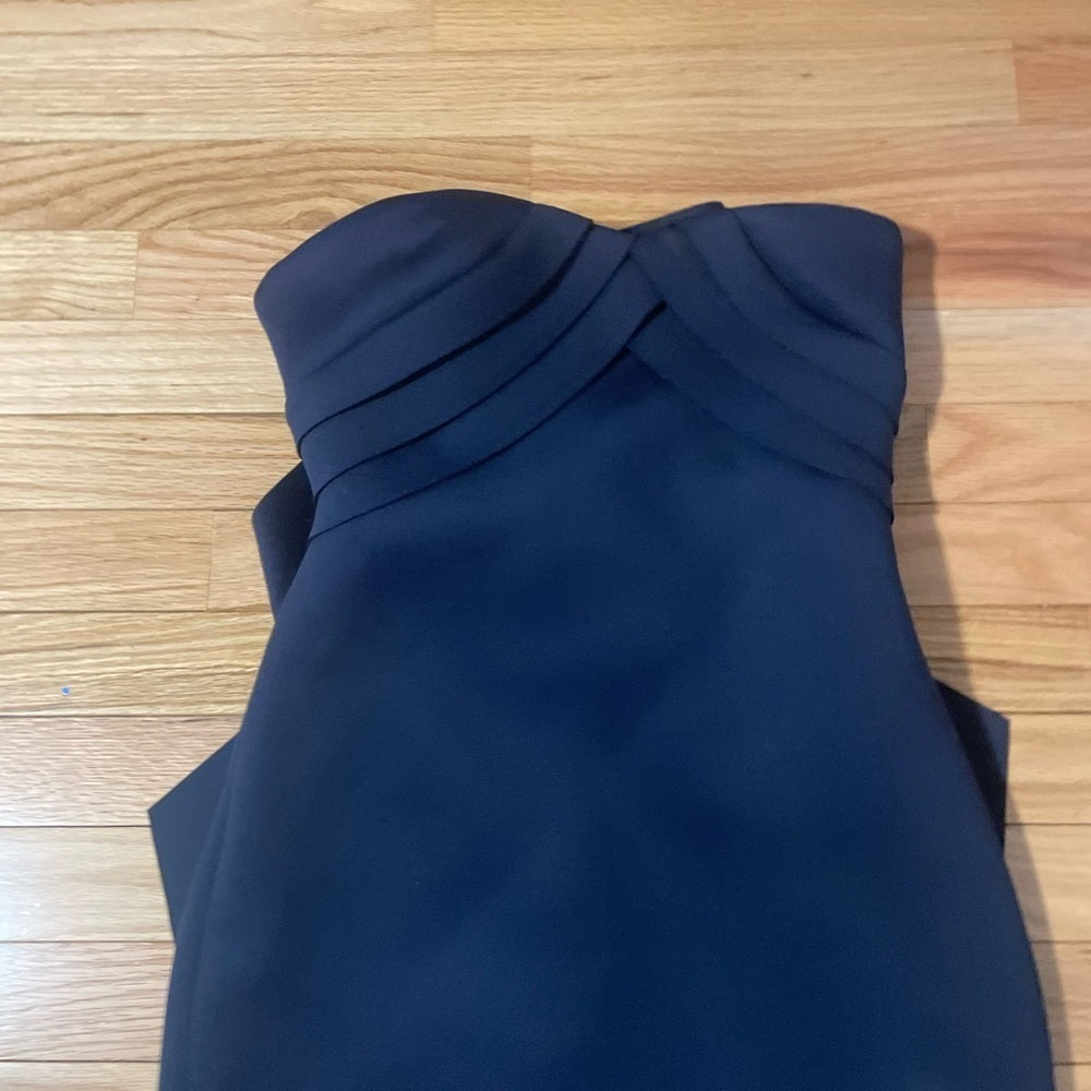 BADGLEY Mischka Navy Strapless Dress Size 0