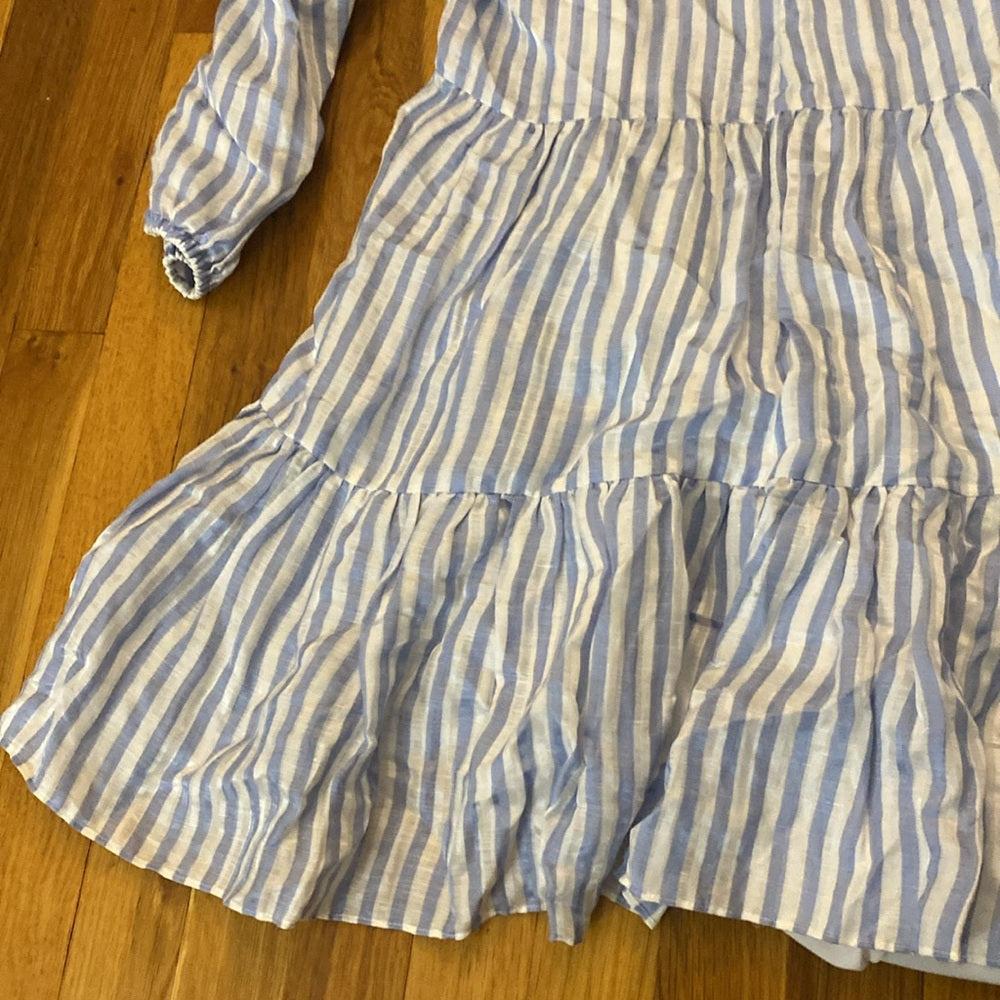 Veronica Beard Women’s Blue and White Striped Dress Size 4