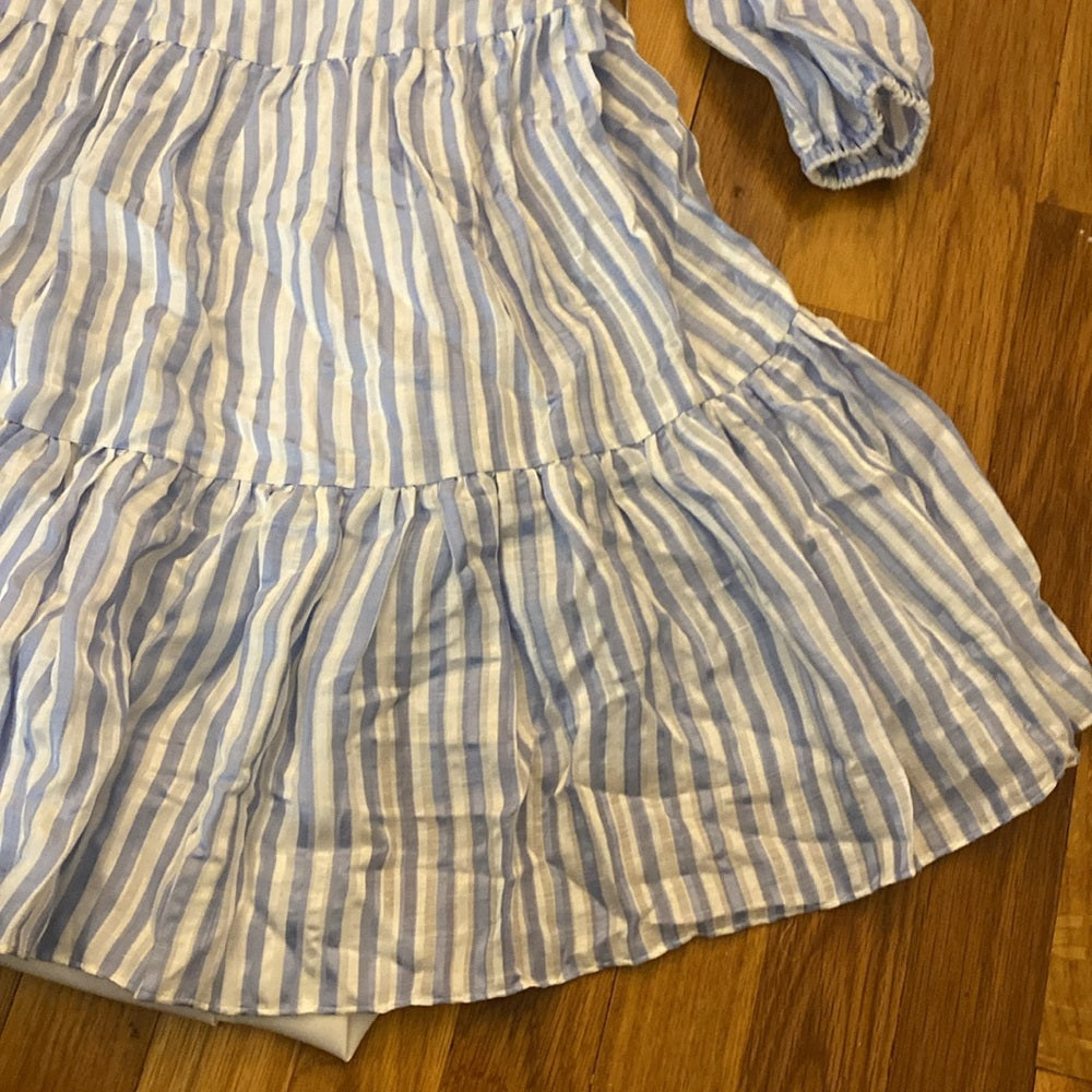 Veronica Beard Women’s Blue and White Striped Dress Size 4