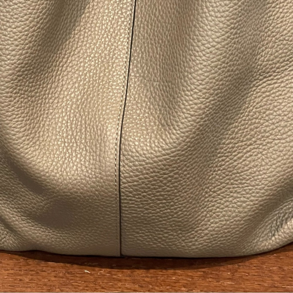 Rebecca Minkoff Grey Pebble Leather Hobo Shoulder Bag