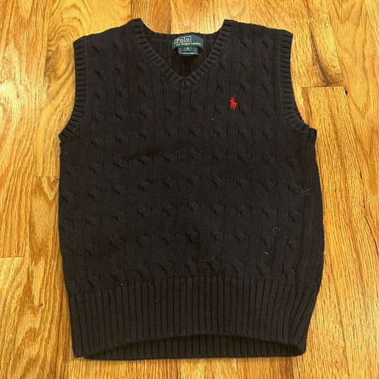 Boys Ralph Lauren Navy Cable knit Sweater. Size 5.