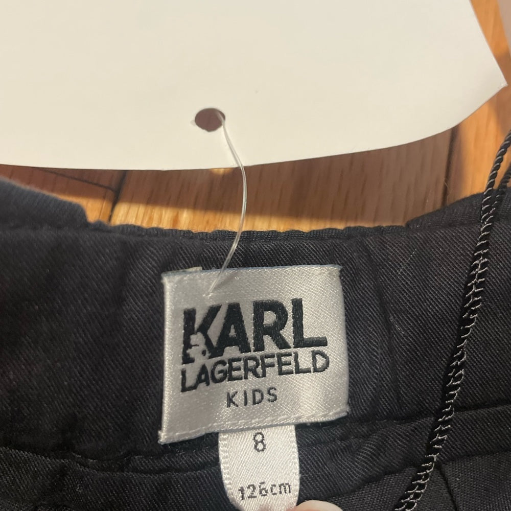 NWT Karl Lagerfeld Kids Black Shorts Size 8