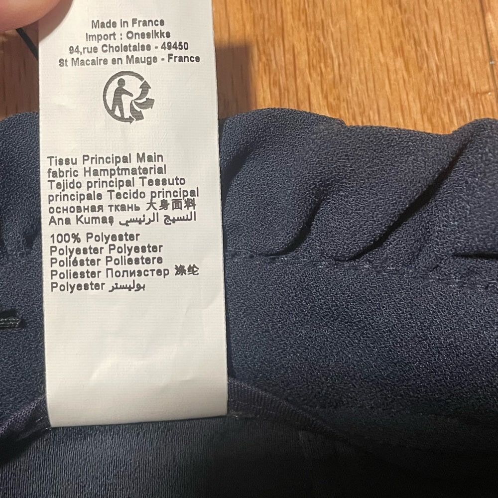 NWT Ikks Lettuce Trim Navy Kids Pants