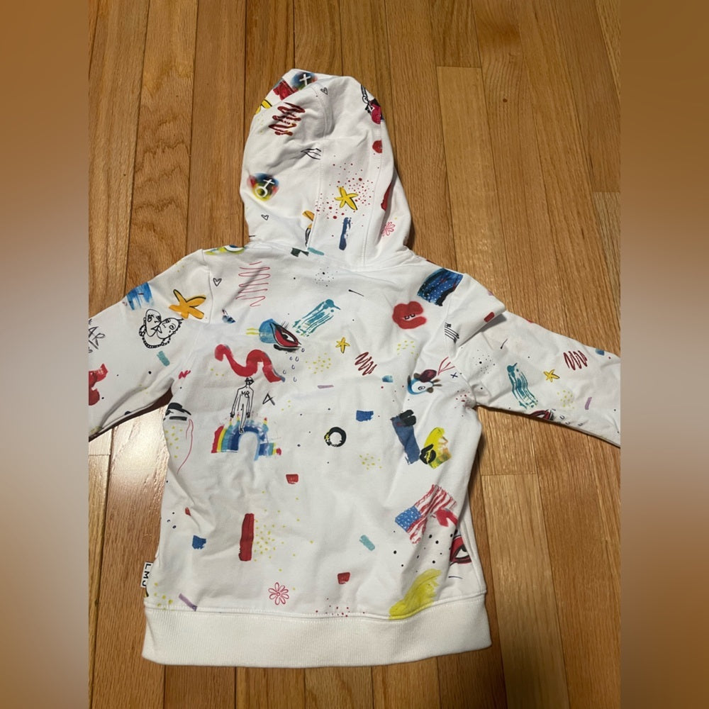 Little Marc Jacob’s Kids White Zip Up Hoodie Size 4