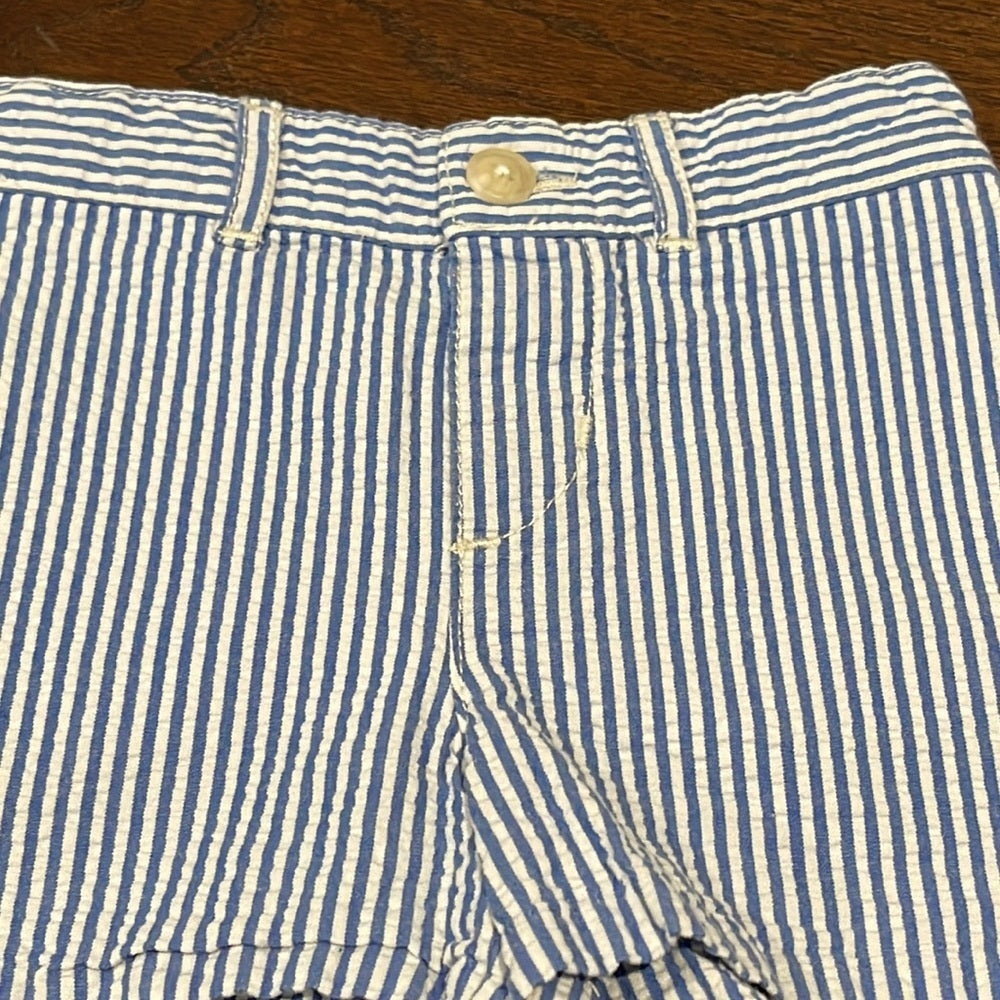 RALPH Lauren Blue and White Striped Boys Shorts Size 3 months