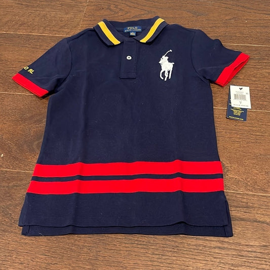 Nwt Polo Ralph Lauren Boys Navy Short Sleeve Polo Size 7