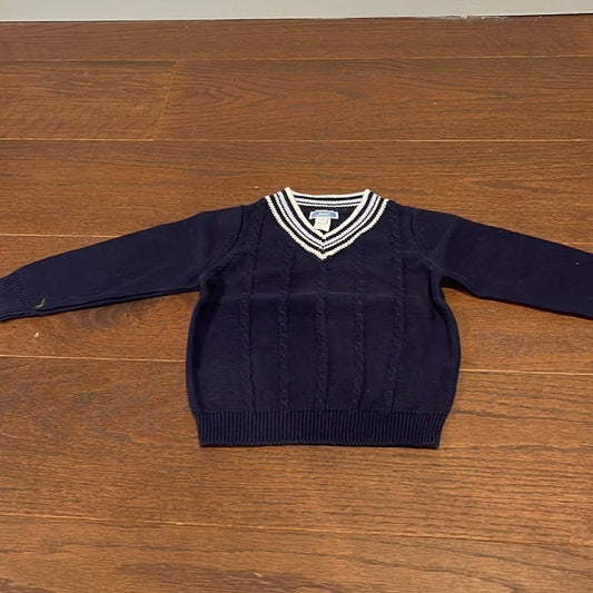 JACADI Boys Blue V-Neck Sweater Size 4