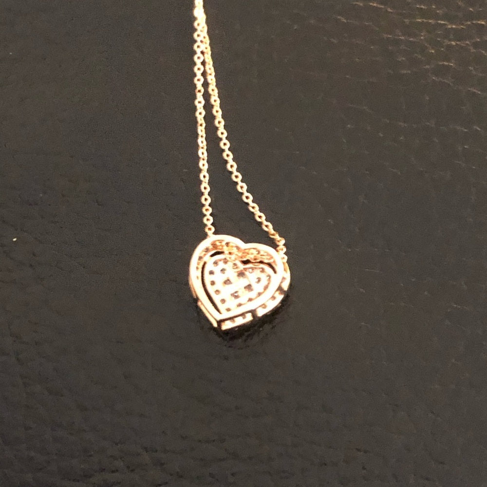 Cuz Heart Necklace Rose Gold plated