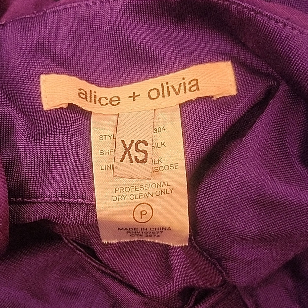 Alice + Olivia Women's Purple Dress Size XS