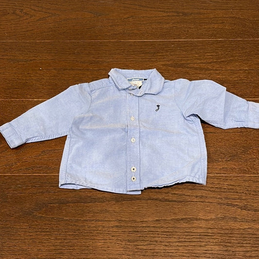 Jacadi Blue Boys Button Down Shirt Size 6M