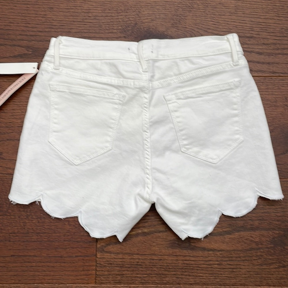 Nwt Women’s Aqua White Jean Shorts size 26