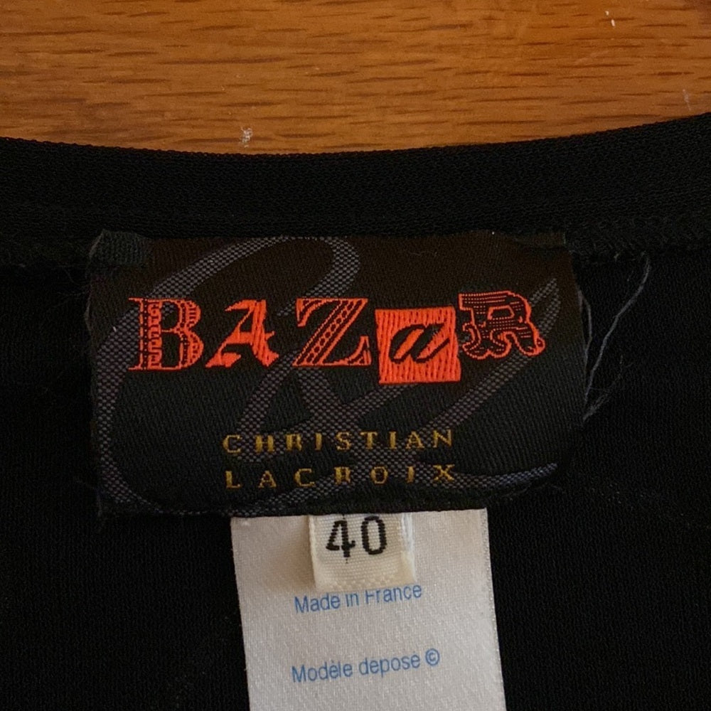 WOMEN’S Bazar Christian Lacroix black long dress size 40