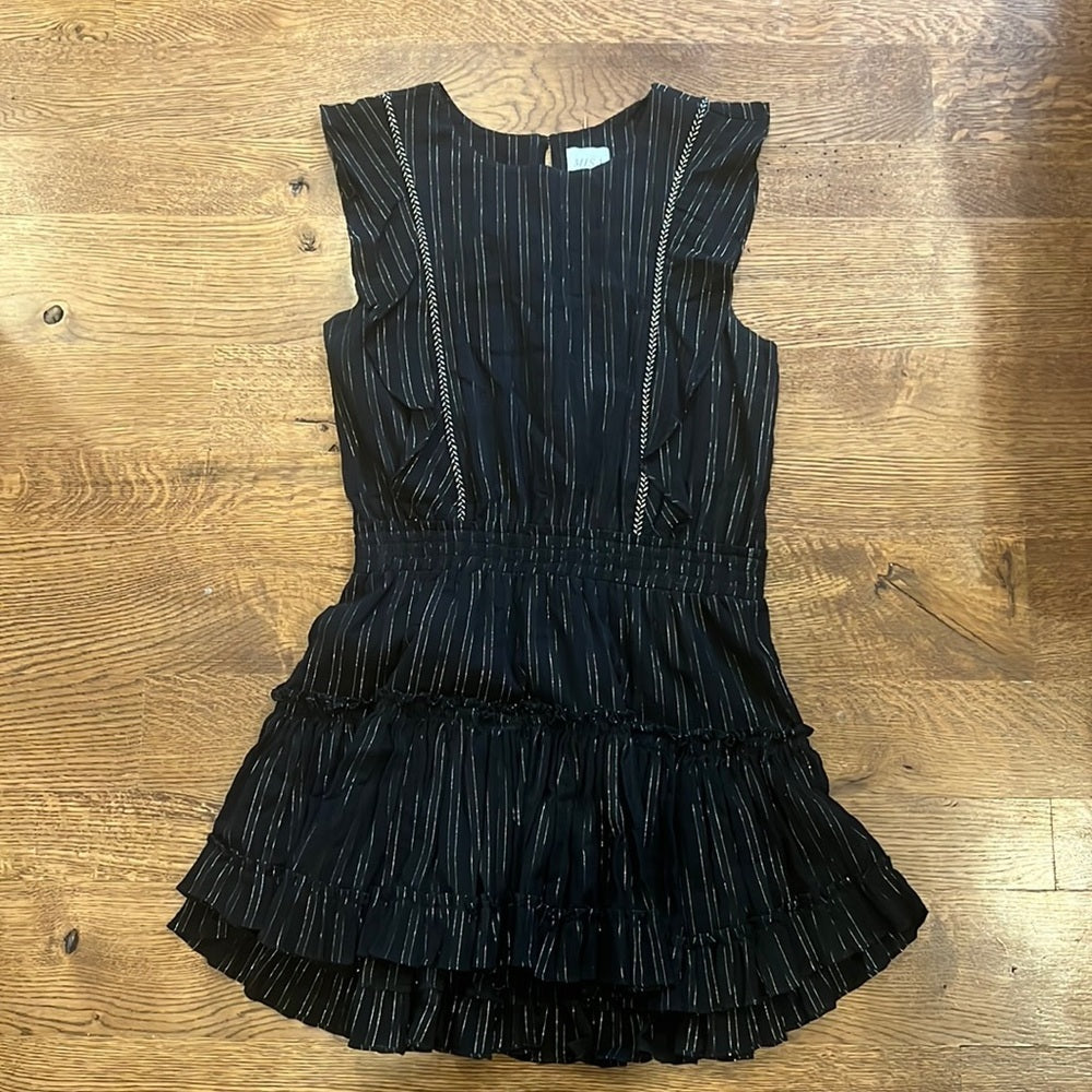 Misa Los Ángeles Women’s Black and Gold Mini Dress Size Large