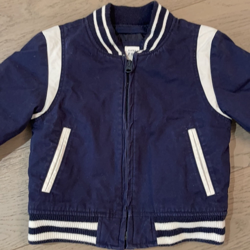 Gap Boys Navy Baseball Jacket Size 2