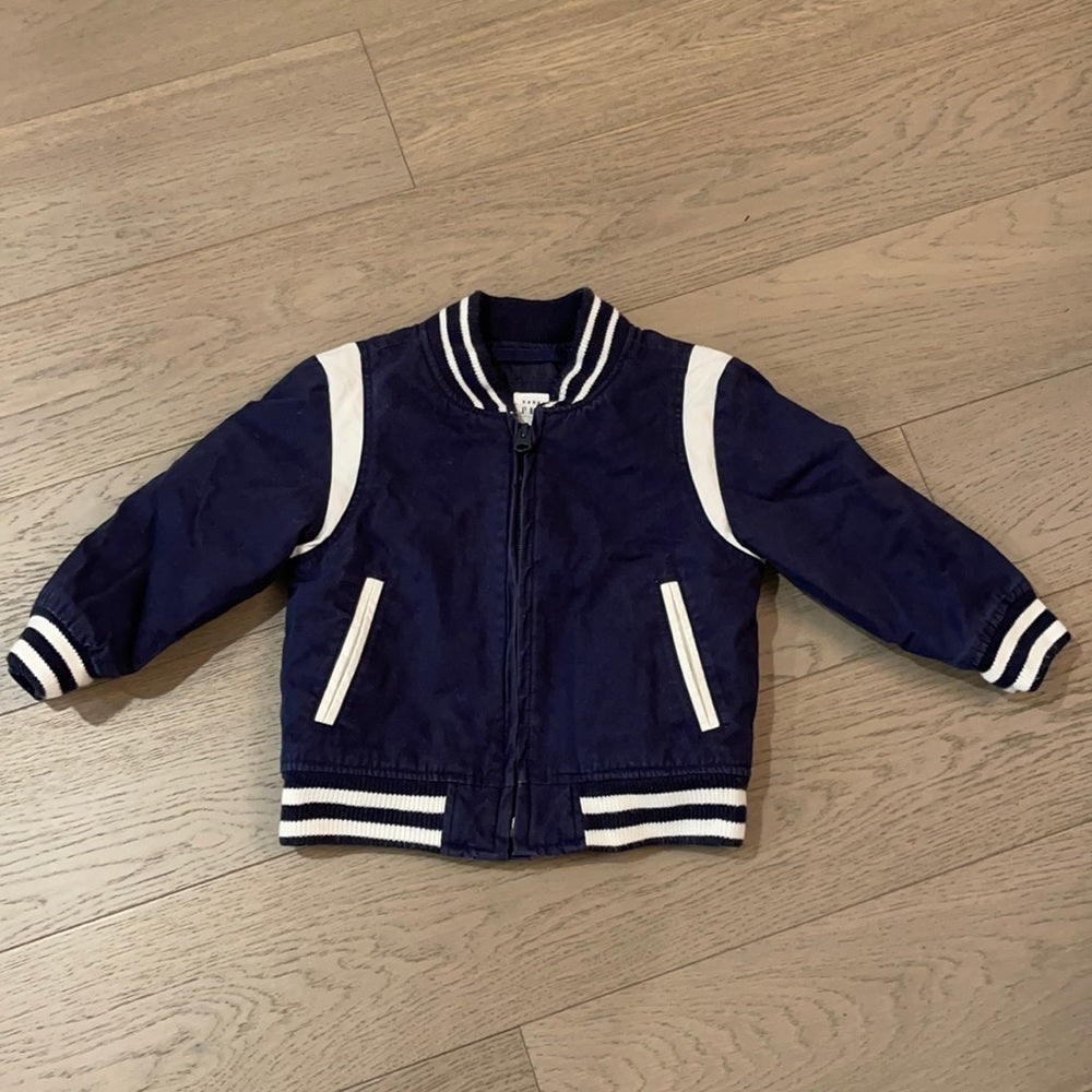 Gap Boys Navy Baseball Jacket Size 2