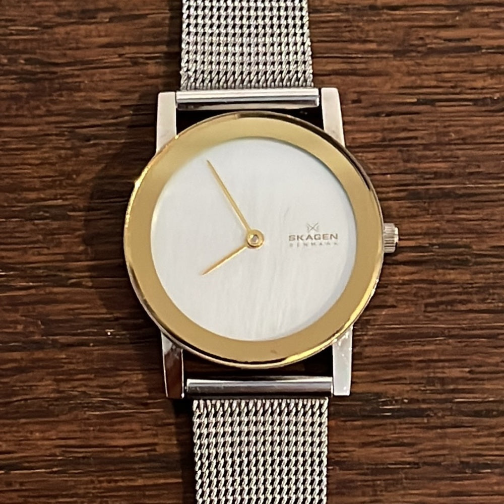 Skagen Denmark Women’s Two Toned Watch with Adjustable Strap