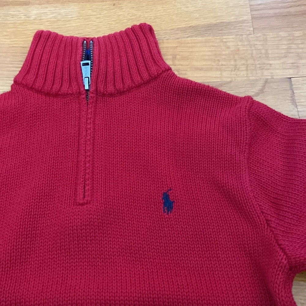 Boys Polo by Ralph Lauren red sweater. Size 7