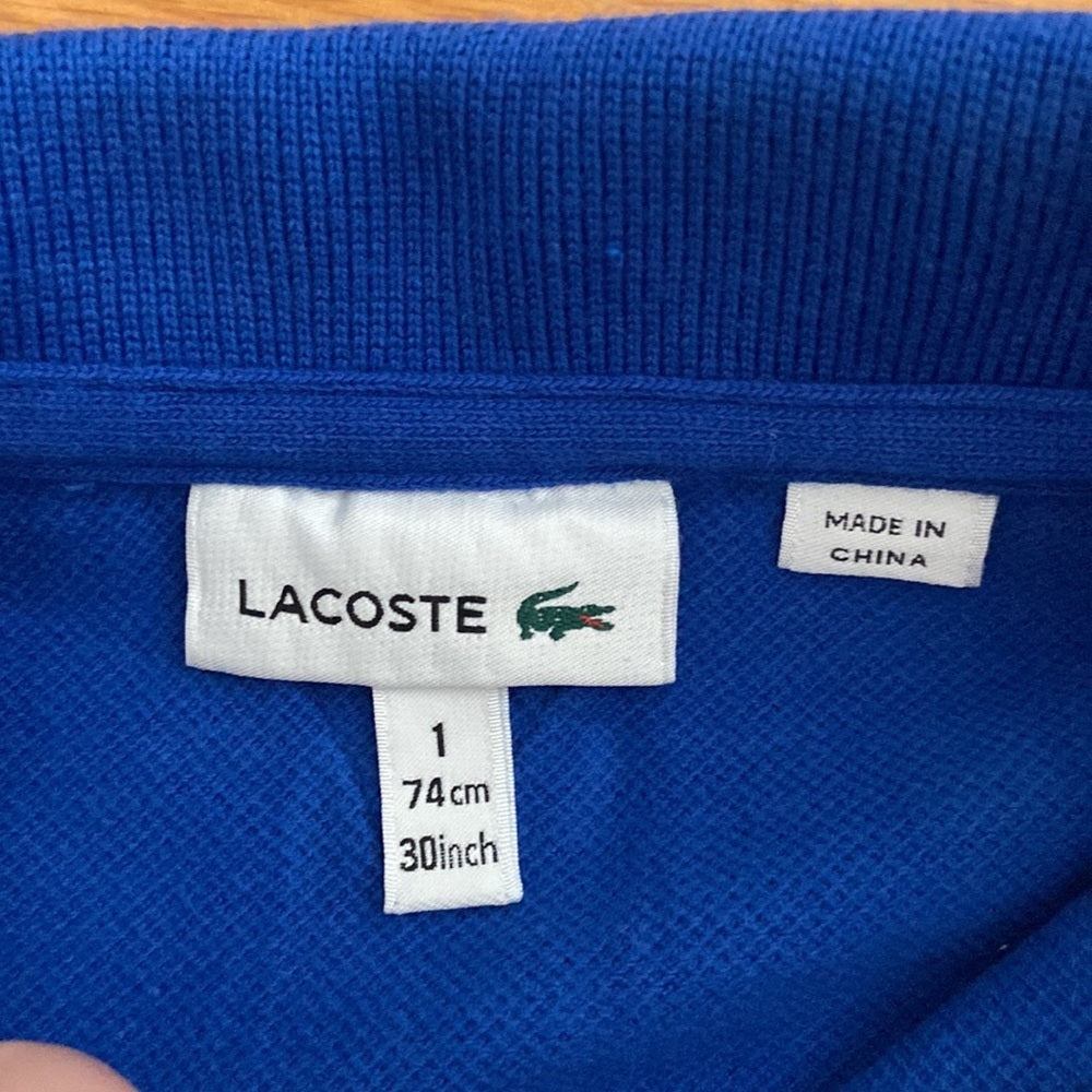 Boys Lacoste polo shirt size 1