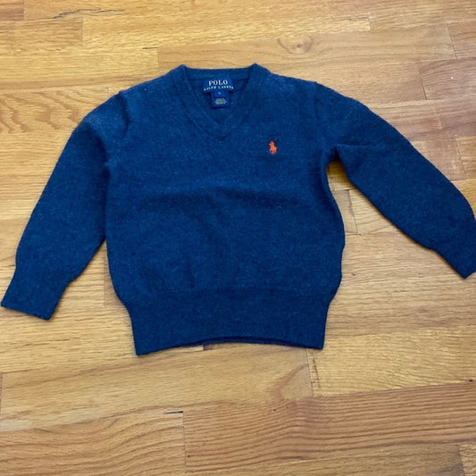 Boys Polo by Ralph Lauren V neck blue sweater. Size 5