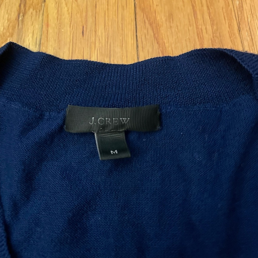 J. Crew Navy V-Neck Sweater Size Medium