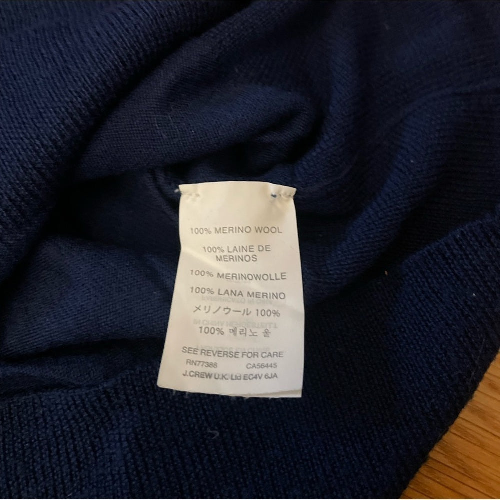 J. Crew Navy V-Neck Sweater Size Medium