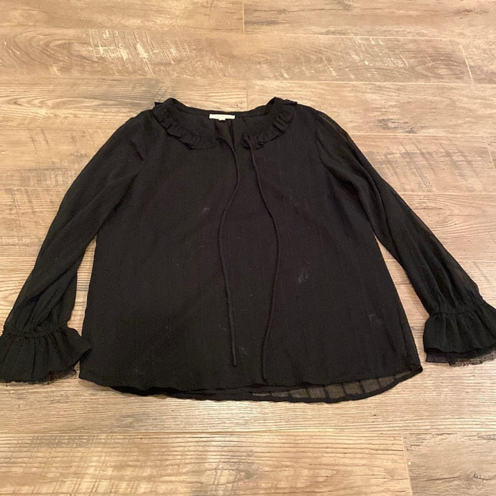 SKIES Are Blue Women’s Black Blouse Size Small