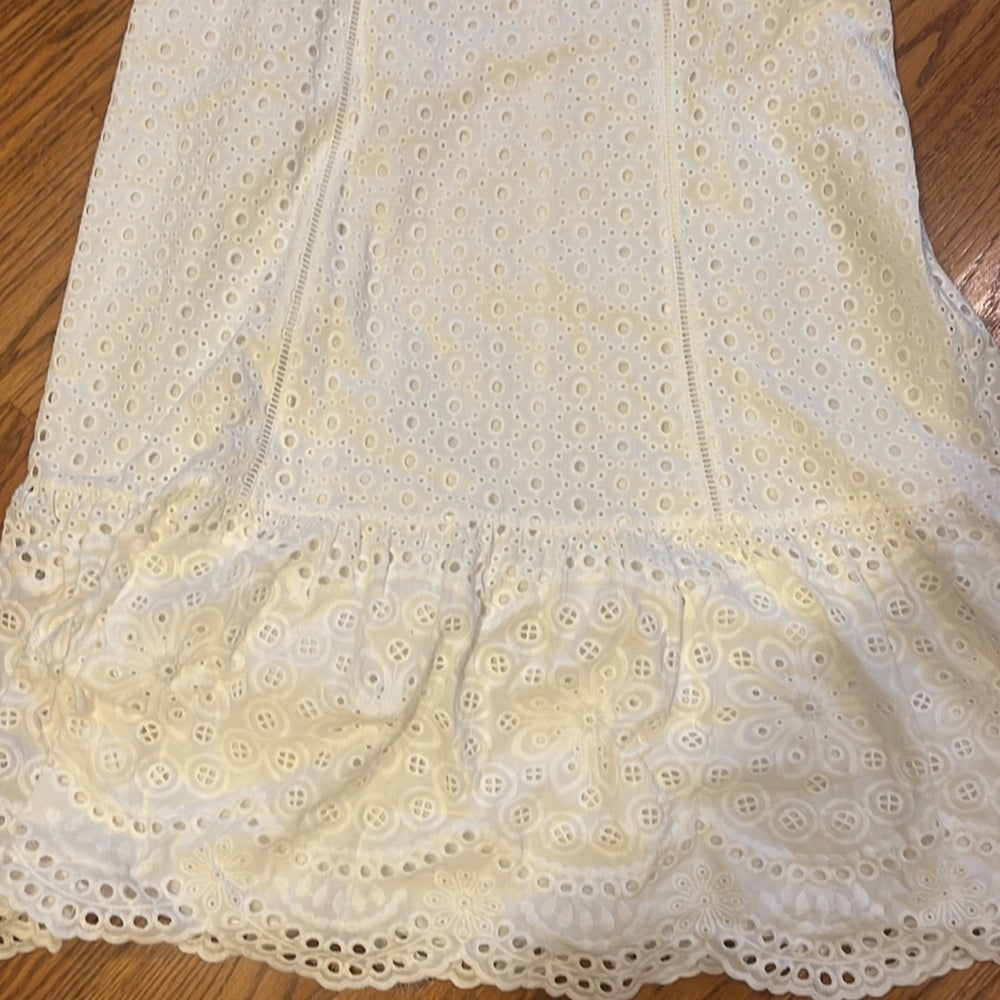 Parker Woman’s White Lined Crochet Dress