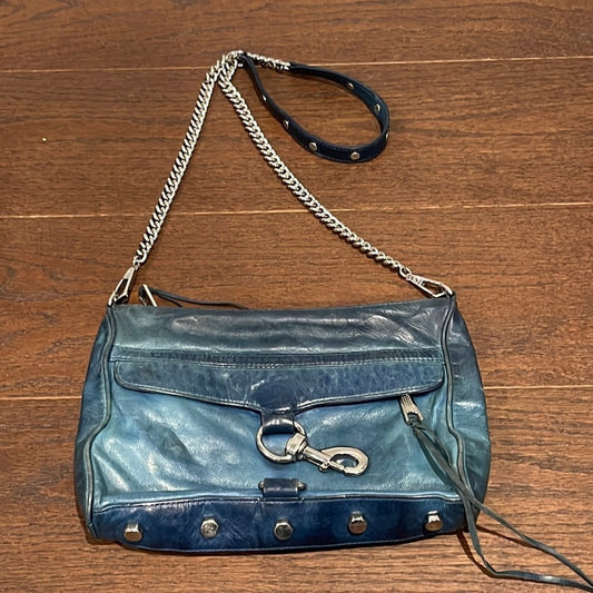 Rebecca Minkoff Distressed Blue Shoulder Bag