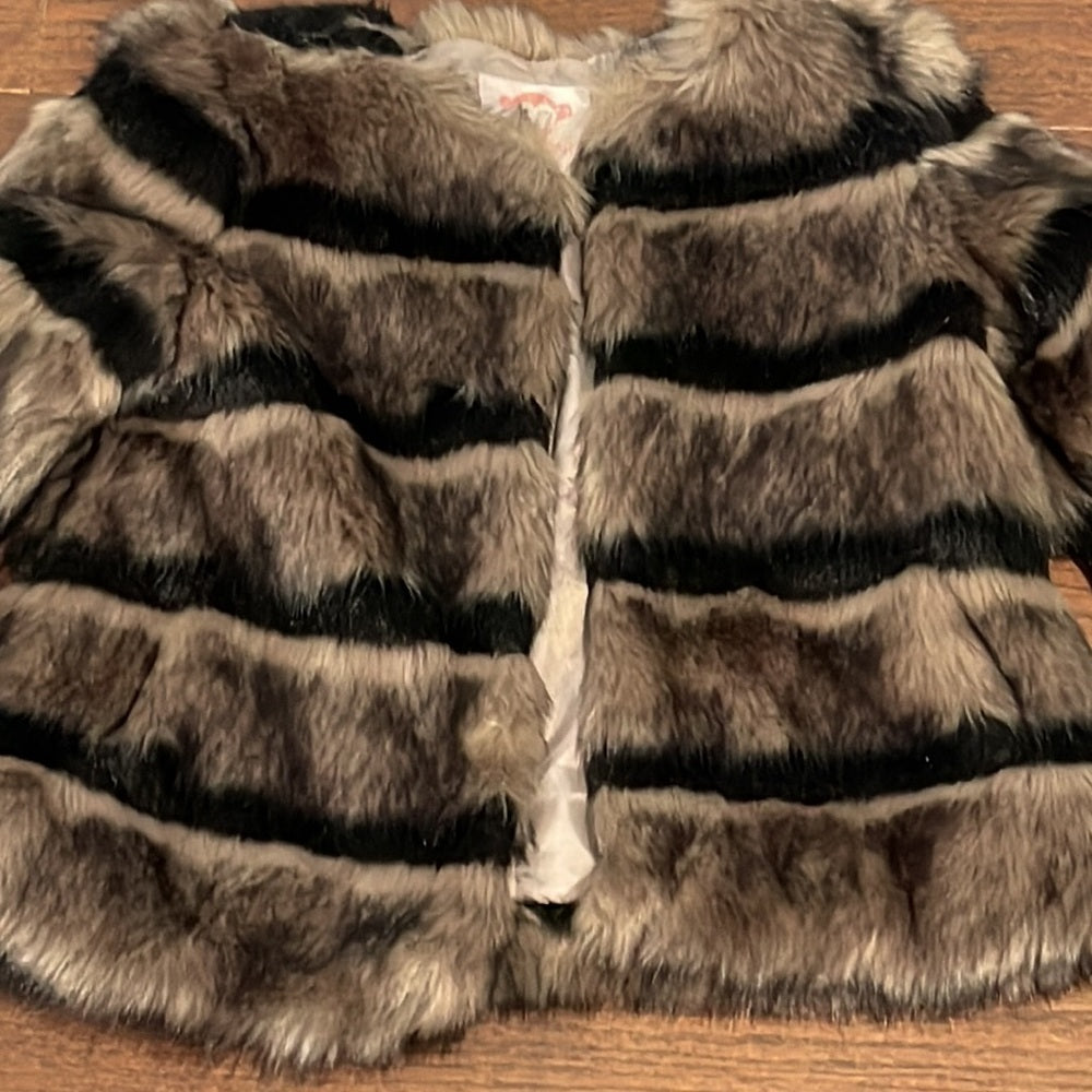 Appaman Faux Fur Girls Jacket Size 10