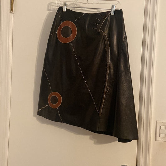 Women’s Kenzo leather skirt. Brown. Size 40