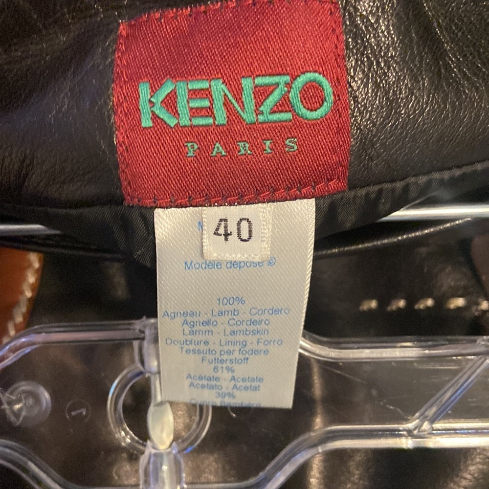 Women’s Kenzo leather skirt. Brown. Size 40