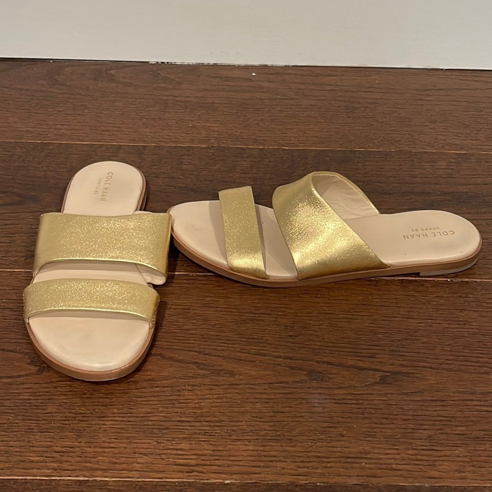 Cole Haan Gold Sandals Size 8