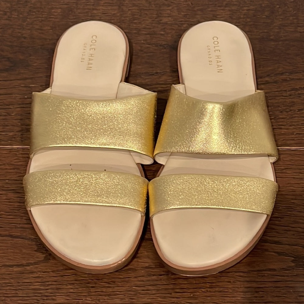 Cole Haan Gold Sandals Size 8