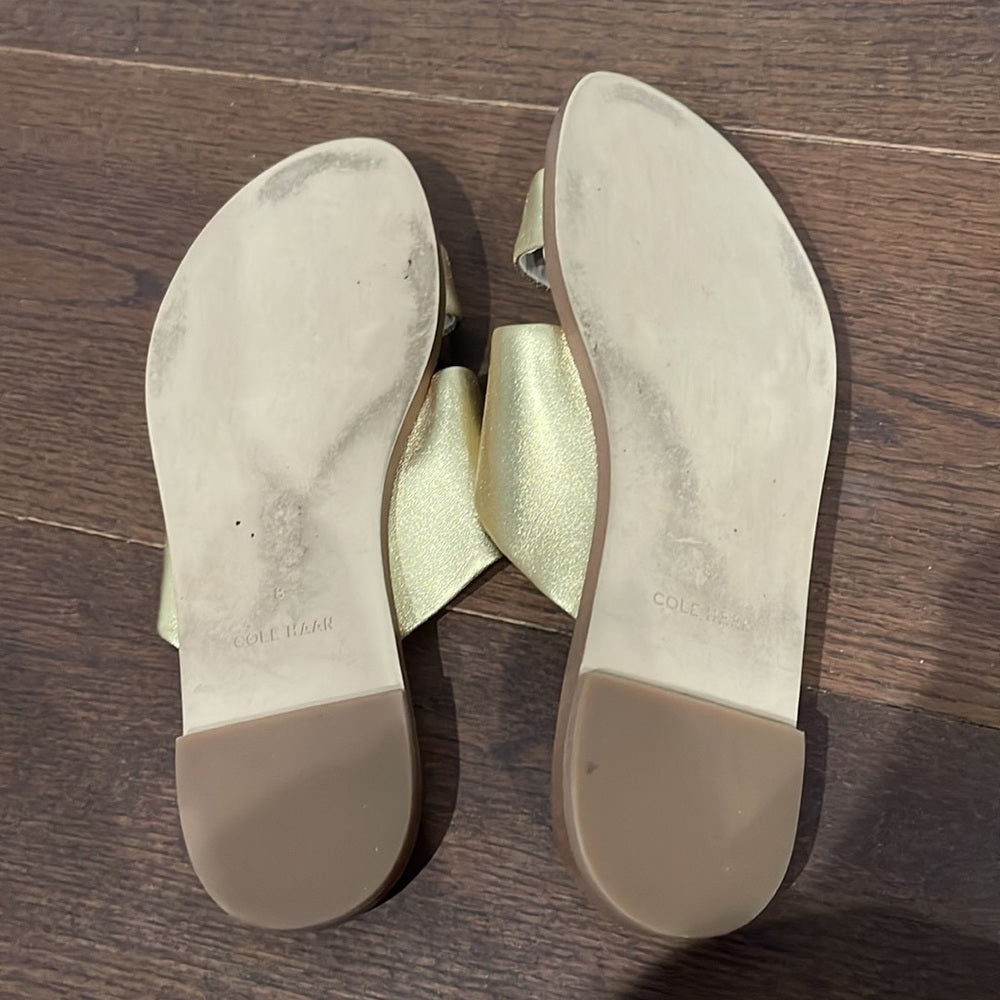 Cole Haan Gold Sandals Size 8