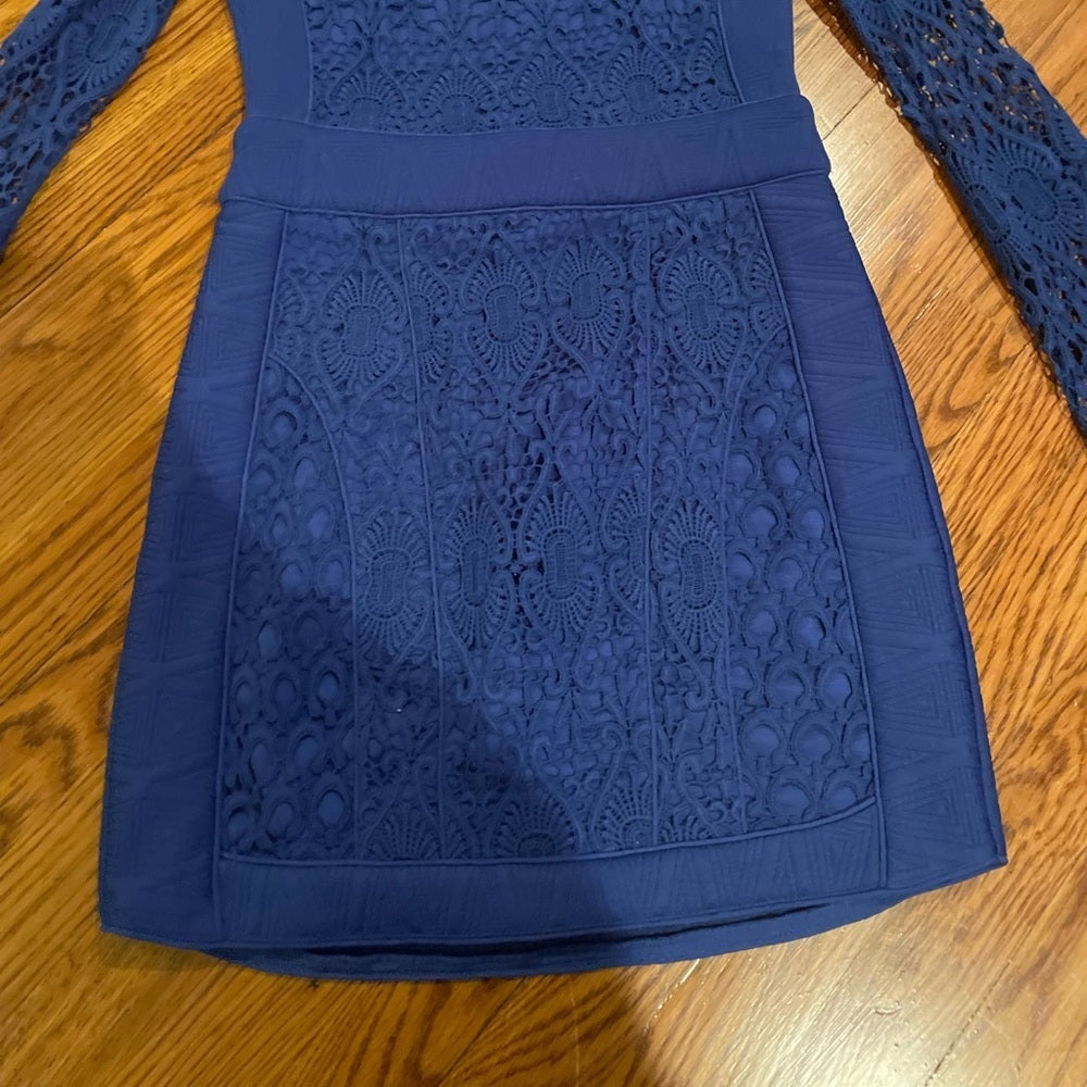 Charlie Jade Royal Blue Lace Dress Size S/P