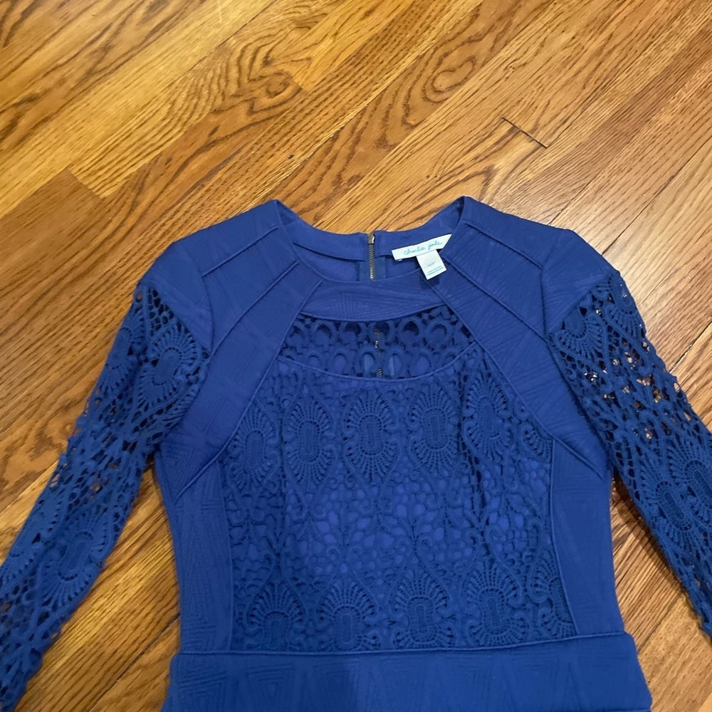 Charlie Jade Royal Blue Lace Dress Size S/P